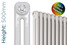 DQ-MD2-500-TH - DQ Modus 2 Column Horizontal Radiator H500mm x W162mm DQ-MD2-500-TH - DQ Modus 2 Column Horizontal Radiator H500mm x W162mm